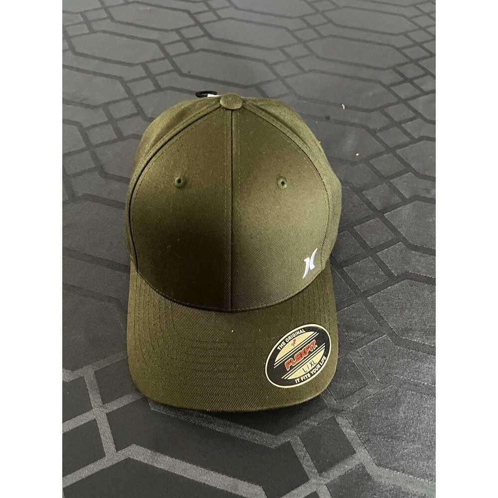Hurley M Micro Icon Flex Hat Mens Flexfit Cap L/XL Green NWT
